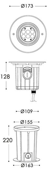 Deko-Light Bodeneinbauleuchte Soft Flex 7, Warmweiß, IP67 730267