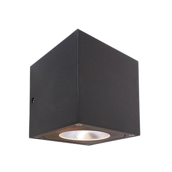 Deko-Light Wandaufbauleuchte Cubodo II Double DG, Warmweiß, dunkelgrau, IP54 731015