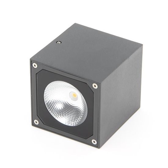 Deko-Light Wandaufbauleuchte Cubodo II Double DG, Warmweiß, dunkelgrau, IP54 731015