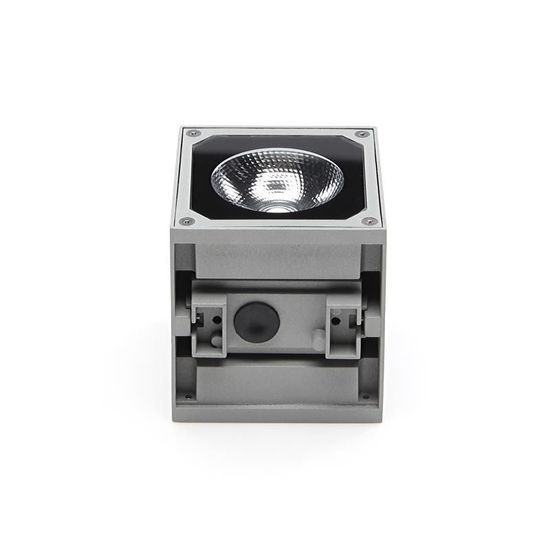 Deko-Light Wandaufbauleuchte Cubodo II Single SG, Warmweiß, silber, IP54 731025