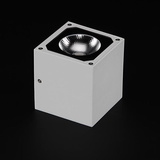 Deko-Light Wandaufbauleuchte Cubodo II Single W, Warmweiß, weiß, IP54 731026
