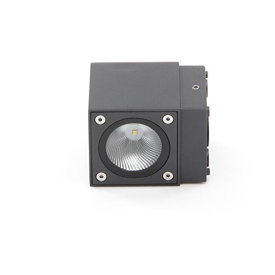 Deko-Light Wandaufbauleuchte Cubodo II Single DG Mini, Warmweiß, dunkelgrau, IP54 731029