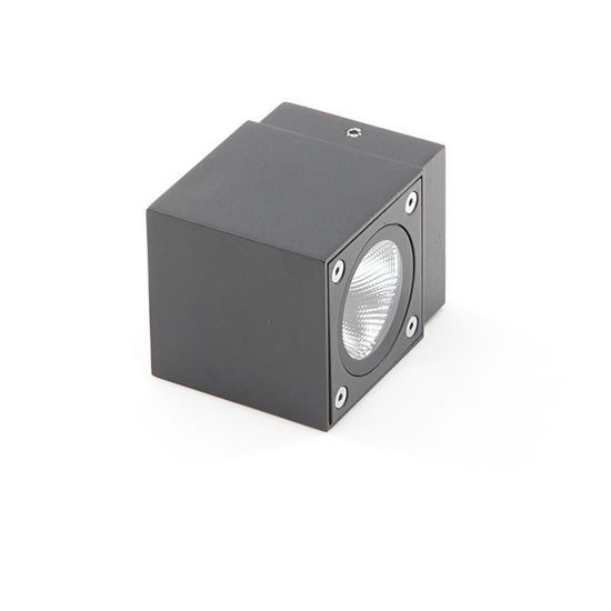 Deko-Light Wandaufbauleuchte Cubodo II Single DG Mini, Warmweiß, dunkelgrau, IP54 731029