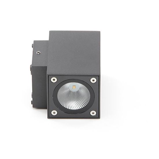 Deko-Light Wandaufbauleuchte Cubodo II Double DG Mini, Warmweiß, dunkelgrau, IP54 731030