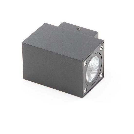 Deko-Light Wandaufbauleuchte Cubodo II Double DG Mini, Warmweiß, dunkelgrau, IP54 731030