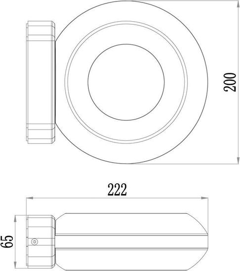 Deko-Light Wandaufbauleuchte Muscae, Warmweiß, Dunkelgrau, IP54 731081