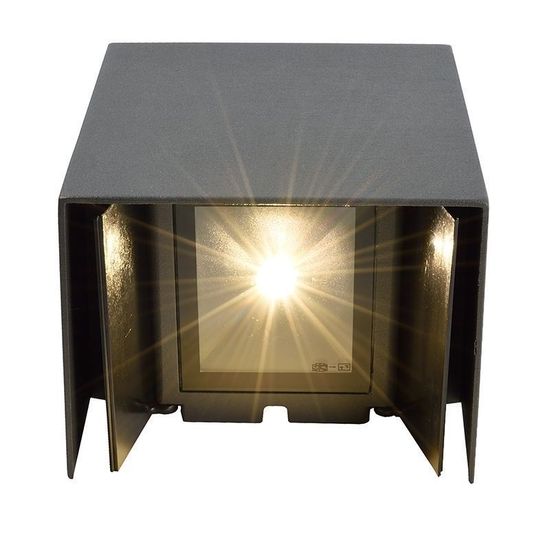 Deko-Light Wandaufbauleuchte Arcturus II, Warmweiß, Graphitgrau, IP54 731100
