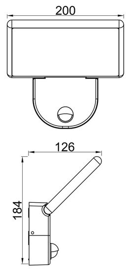 Deko-Light Wandaufbauleuchte Alkes S Motion, Warmweiß, Dunkelgrau, IP65 731139