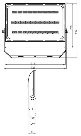 Deko-Light Boden- / Wand- / Deckenleuchte Brachium, Warmweiß, schwarz, IP65/IP44 732064