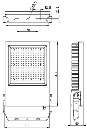Deko-Light Boden- / Wand- / Deckenleuchte Atik, Neutralweiß, schwarz, IP65/IP44 732102