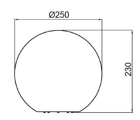Deko-Light Stehleuchte Kugelleuchte 25, weiß, E27, max. 20W, IP65/IP44 836011