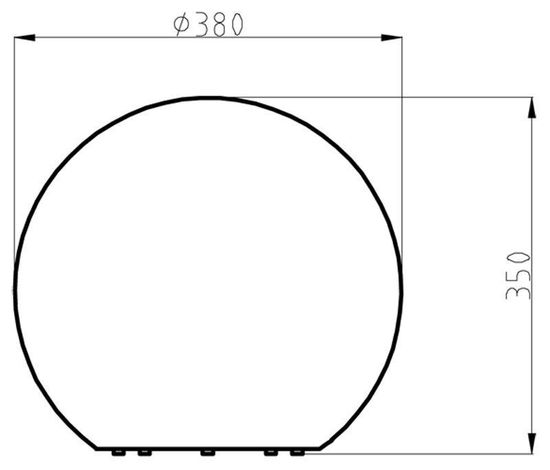 Deko-Light Stehleuchte Kugelleuchte 38, weiß, E27, max. 42W, IP65/IP44 836930