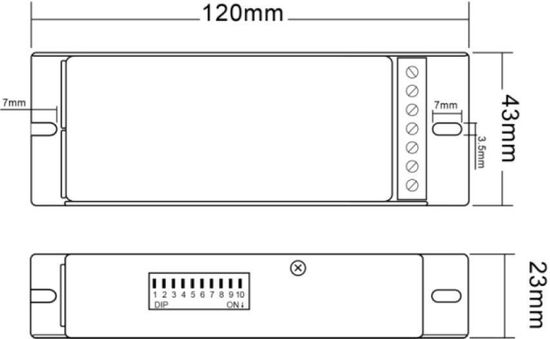 Deko-Light Controller, Dimmer R-DMX 3+1, dimmbar DMX512, 12-24V DC, 384W 843273