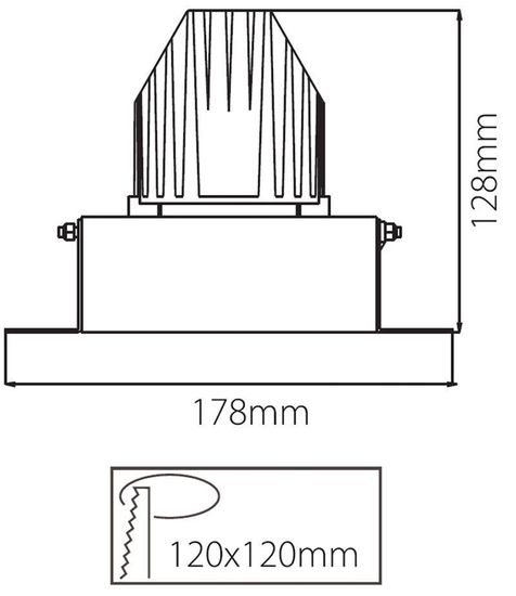 Deko-Light Kardaneinsatz ohne Rahmen für Modular Sytem COB, Aluminium, Reinweiß, mattiert, 178mm 930094