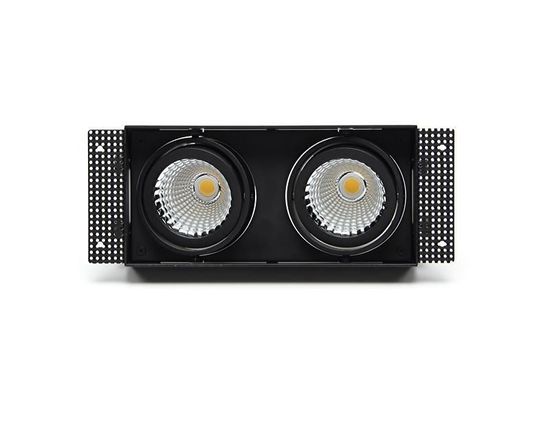 Deko-Light Kardaneinsatz ohne Rahmen für Modular Sytem COB, Aluminium, Signalschwarz, mattiert, 305mm 930097