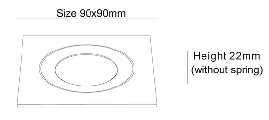 Deko-Light Rahmen für Lesath eckig, chrom, Silber, Chrom, 90mm 930257