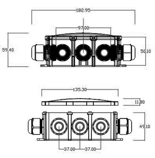 Deko-Light Outdoor Multi 10-fach-Verteiler für 2-10 Kabel 4-14mm 930574