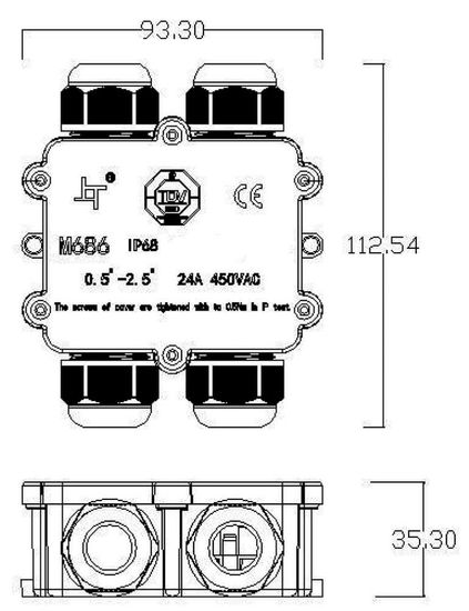 Deko-Light Outdoor Multi 4-fach-Verteiler für 2-4 Kabel 4-14mm 930575