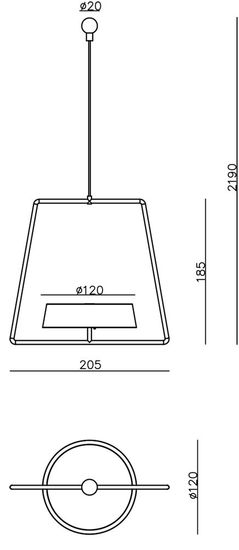 Deko-Light Pendel für Magnetleuchte Miram Schwarz, Schwarz 930626