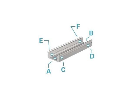 Deko-Light U-Profil flach AU-01-08 für 8 - 9,3mm LED Stripes, Alu, Silber-matt, eloxiert,1m 970000