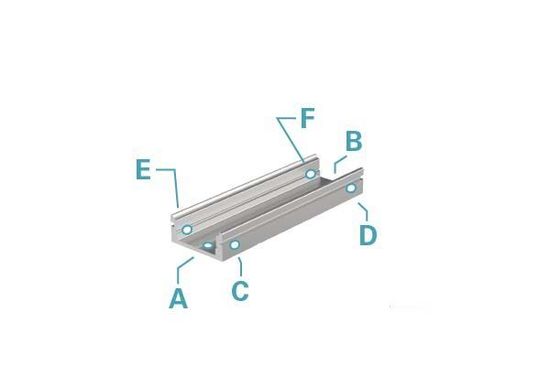 Deko-Light U-Profil flach AU-01-10 für 10 - 11,3mm LED Stripes, Alu, Silber-matt, eloxiert,1m 970020