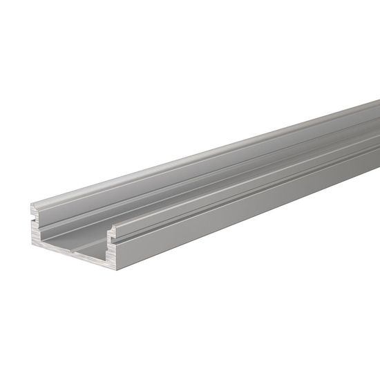 Deko-Light U-Profil flach AU-01-12 für 12 - 13,3mm LED Stripes, Alu, Silber-matt, eloxiert,1m 970040