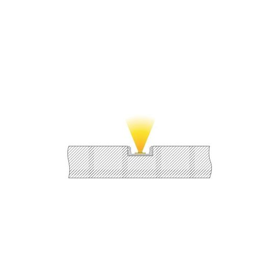 Deko-Light U-Profil flach AU-01-12 für 12 - 13,3mm LED Stripes, Alu, Silber-matt, eloxiert,1m 970040