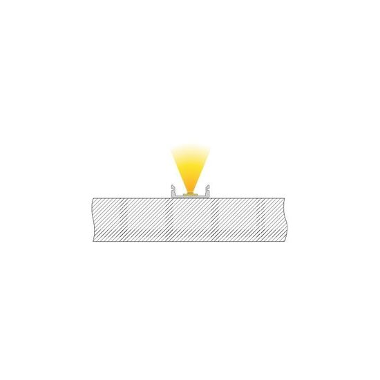 Deko-Light U-Profil flach AU-01-15 für 15 - 16,3mm LED Stripes, Alu, Silber-matt, eloxiert,1m 970060