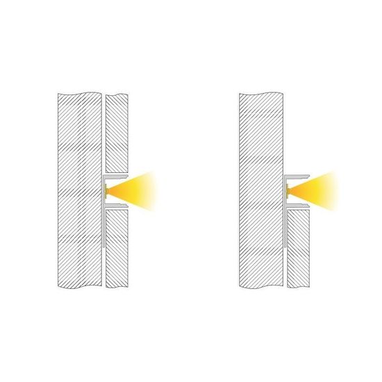 Deko-Light Fliesen-Profil EL-03-12 für 12 - 13,3mm LED Stripes, Alu, Silber, eloxiert, 1250mm 975360