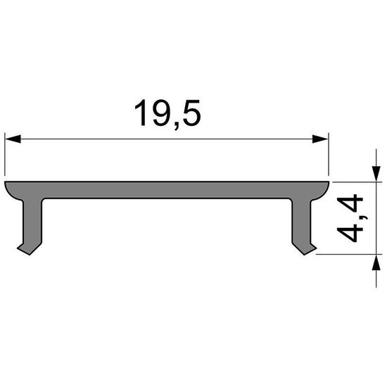 Deko-Light Abdeckung P-01-15, matt 75% Transmission, 1m 983032