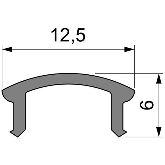 Deko-Light Abdeckung F-01-08, matt 75% Transmission, 1m 983502