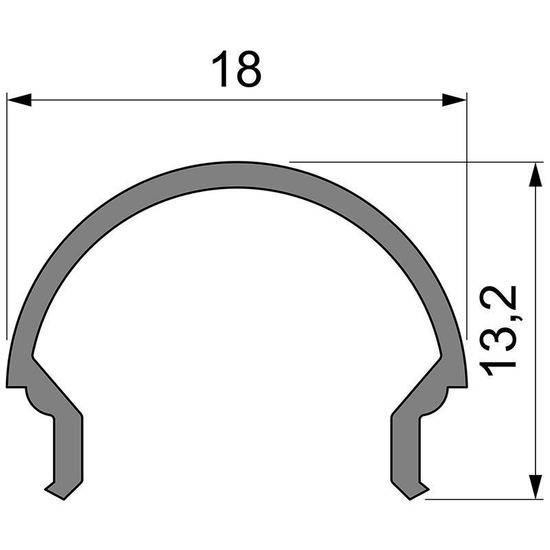 Deko-Light Abdeckung R-01-12, matt 75% Transmission, 1m 984522