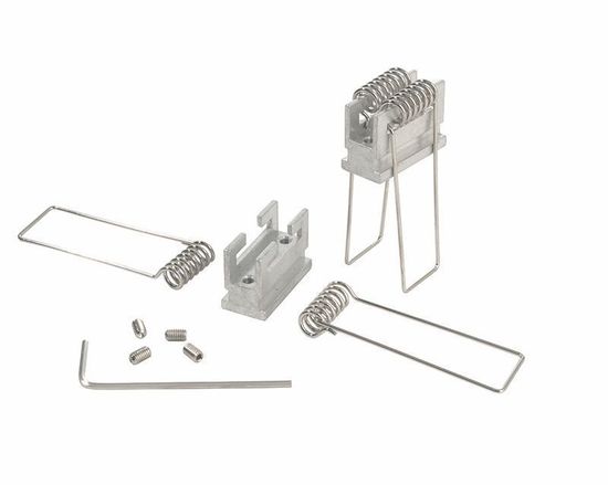 Deko-Light Nutenstein mit Spannfedern Set 2 Stk, Alu, Silber, 25mm 987040