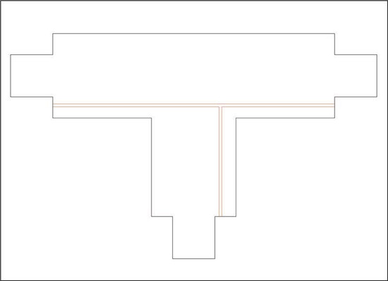 Dotlux 3899-WR1 3 Phasen-T-Verbinder, rechts 1, weiss