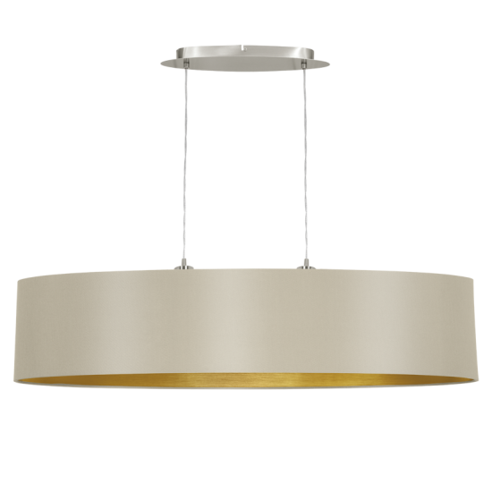 Eglo Pendelleuchte Maserlo 100cm 2xE27 taupe-gold