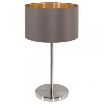 Eglo Tischleuchte Maserlo E27 H42cm cappuccino-gold