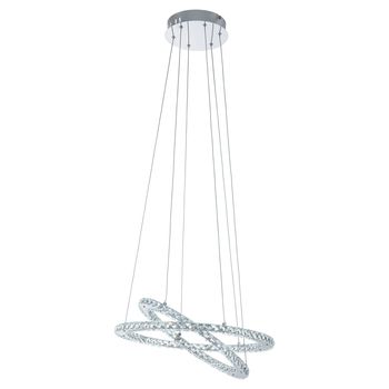 Eglo 31667 Varrazo LED Pendelleuchte 30W 2-Kreise-Design Chrom