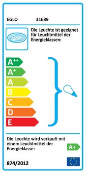 Eglo 31689 Tedo LED Einbauleuchte 3x5W Aluguss nickel-matt