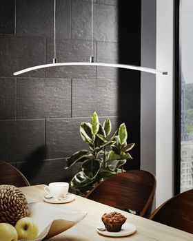 Eglo 32048 Lasana LED Hängeleuchte 14W Alu Stahl Chrom