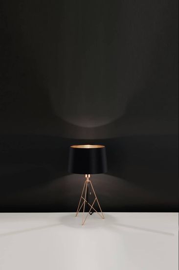 EGLO 39178 CAMPORALE Tischleuchte schwarz kupfer E27