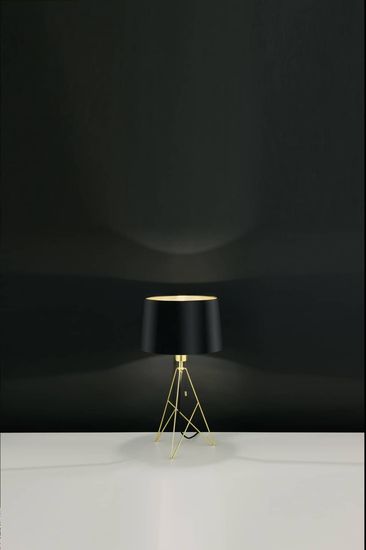 EGLO 39179 CAMPORALE Tischleuchte schwarz gold E27
