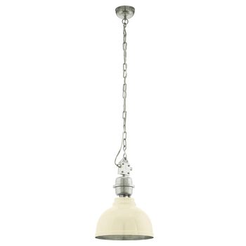 Eglo 49172 Grantham Hängeleuchte E27 Stahl beige chrom