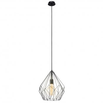 Eglo Pendelleuchte Carlton E27 schwarz 49257