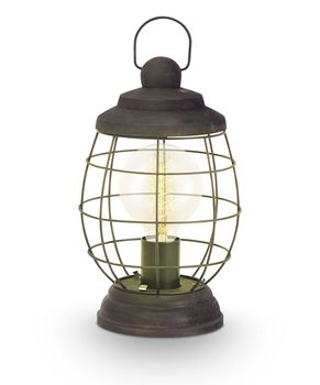 Eglo 49288 Bampton Tischleuchte E27 Stahl braun-patina