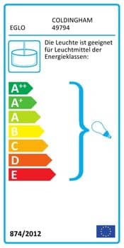 Eglo 49794 Coldingham Hängeleuchte E27 rostfarben