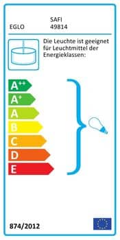 Eglo 49814 Safi Hängeleuchte E27 braun gold