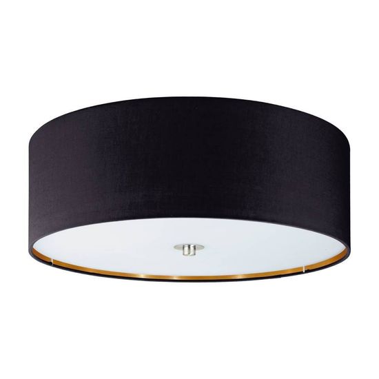 Eglo 61396 PASTERI PRO E27 Schirm Ø475mm Weiss Schwarz, Gold