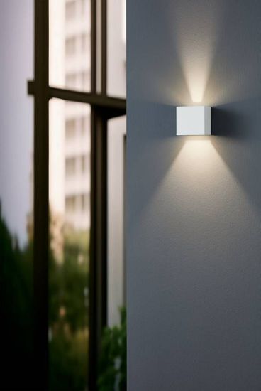 Eglo 61921 CALPINO PRO LED Außen-Wandleuchte 2x3,3W Weiss Warmweiss IP54
