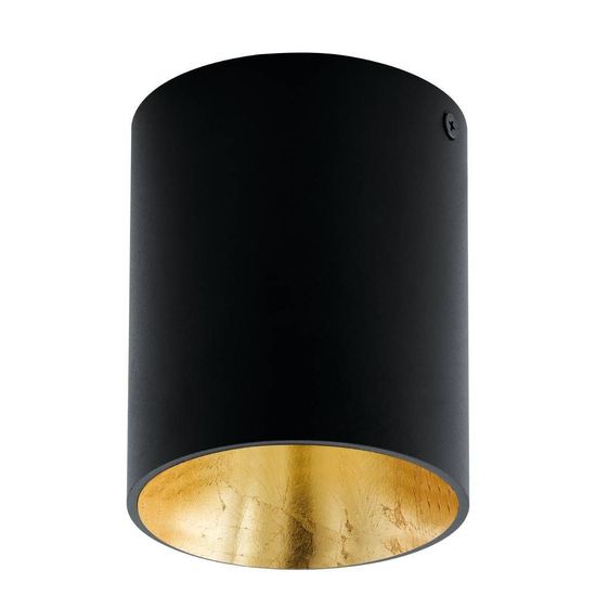 Eglo 62252 POLASSO PRO GU10 Anbauspots+Anbauleuchten Ø100mm Schwarz, Gold