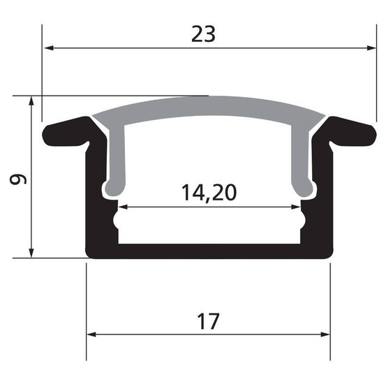 Eglo 62431 RAVELO Außen-Schiene 1000x23mm Weiss